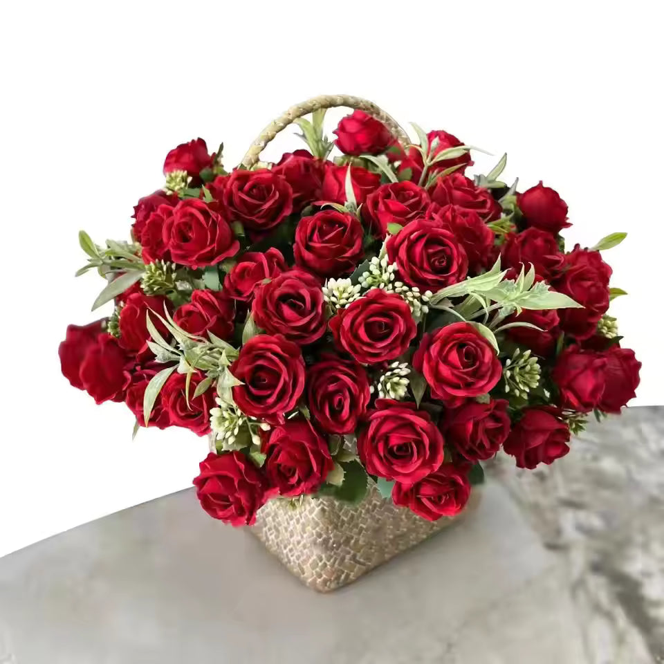 10 Heads Rose Bouquet Artificial Flowers Western Rose