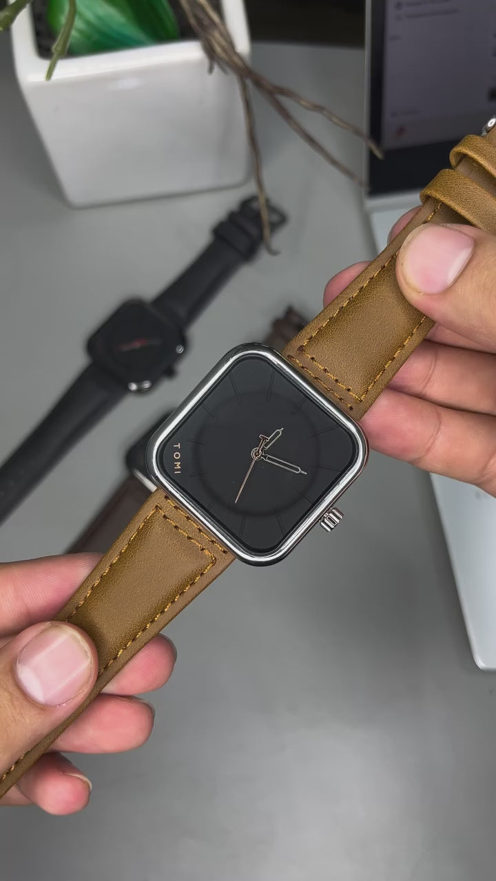 TOMI T-093 Men's Wrist Watch Square Dial