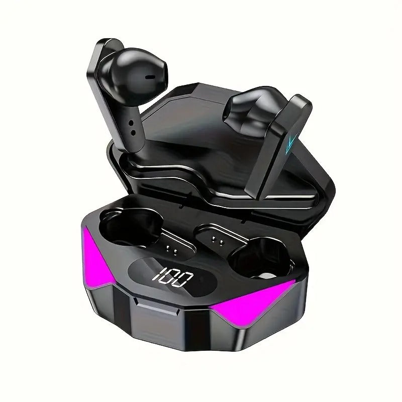 2024 Futuristic Black Wireless Earbuds