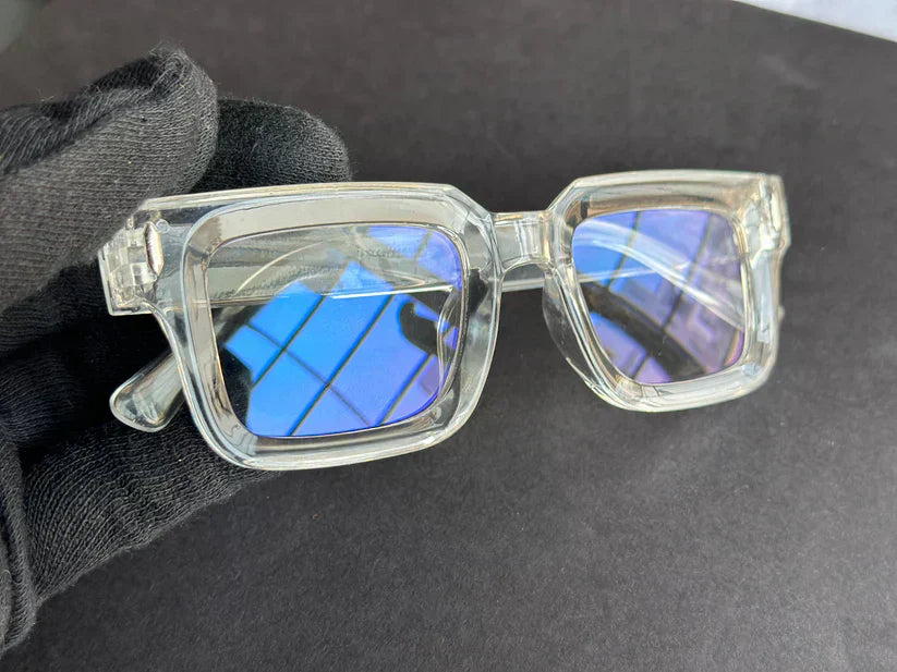 VINTAGE RETRO ACETATE GLASSES (TRANSPARENT) UNISEX