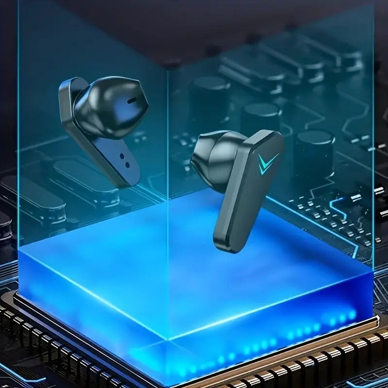 2024 Futuristic Black Wireless Earbuds