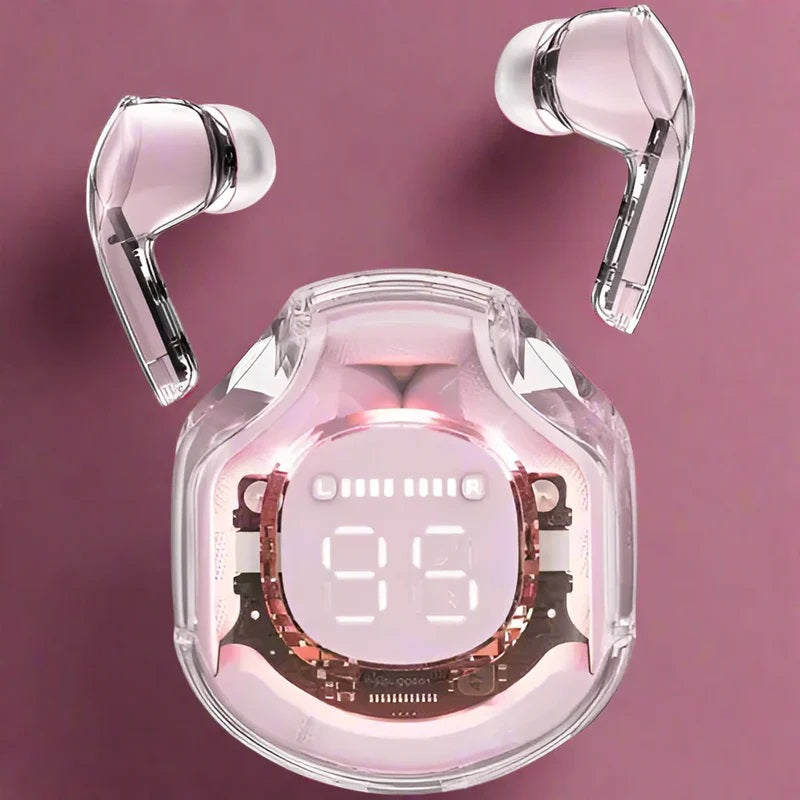 Air 39 Pro Transparent Wireless Earbuds | A39 Bluetooth 5.3 Headset | HiFi AirBuds with Deep Bass & Touch Control