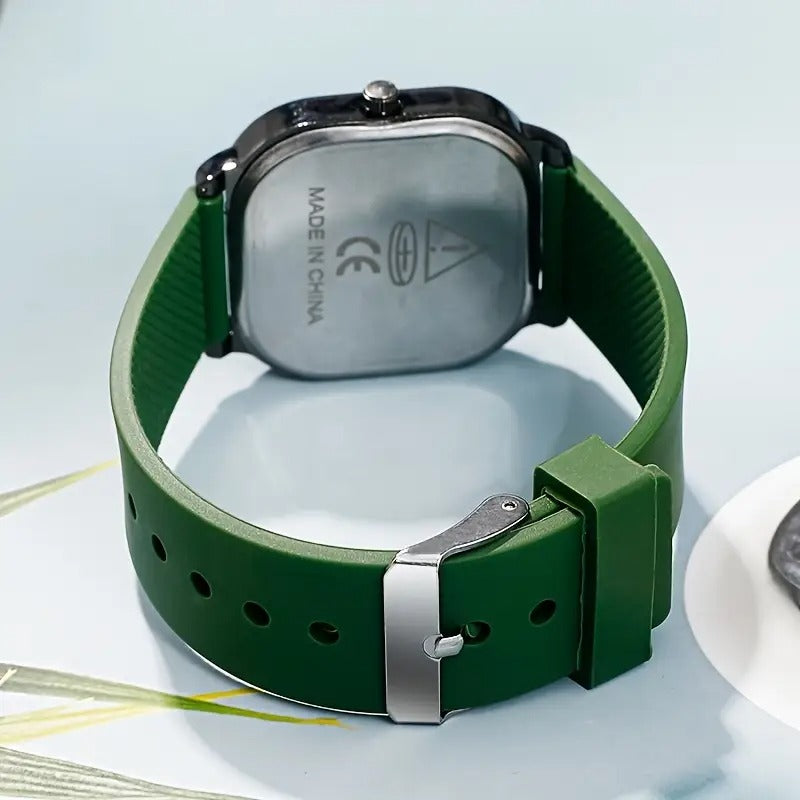 Stylish Men's Square Dial Quartz Watch