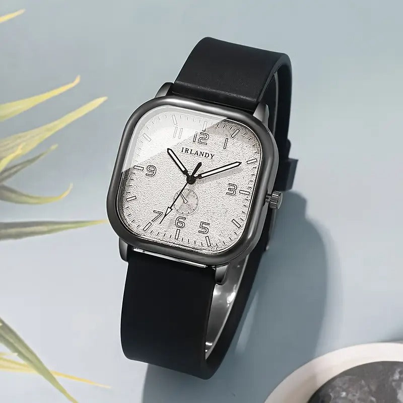 Stylish Men's Square Dial Quartz Watch
