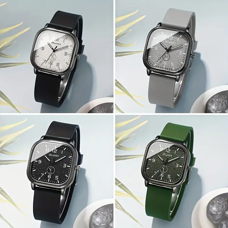 Stylish Men's Square Dial Quartz Watch