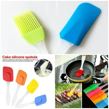 Silicone Spatula And Pastry Brush Set Large (Multicolour)