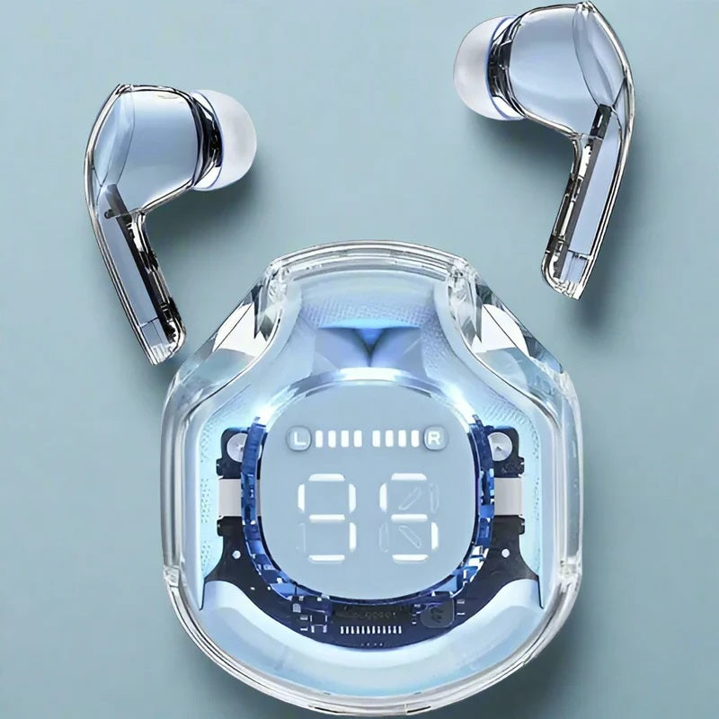 Air 39 Pro Transparent Wireless Earbuds | A39 Bluetooth 5.3 Headset | HiFi AirBuds with Deep Bass & Touch Control