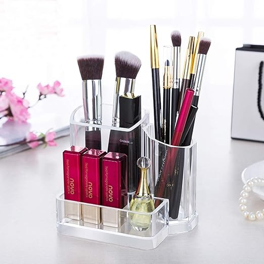 Acrylic Multi-Section Beauty Organizer