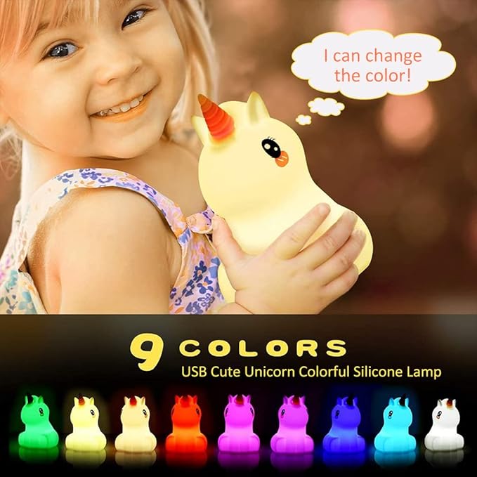 Soft Rainbow Unicorn Led Table Lamp