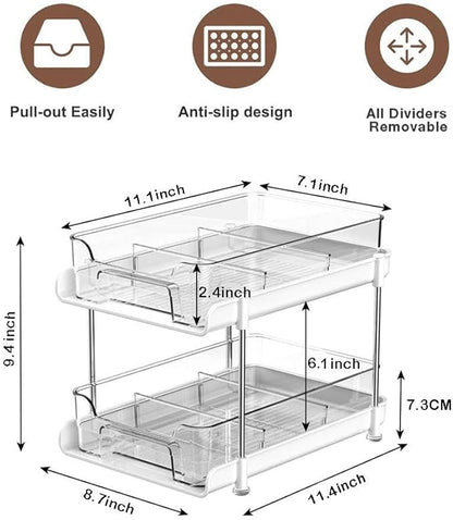 2-Tier Multi-Purpose Pull Out Organizers