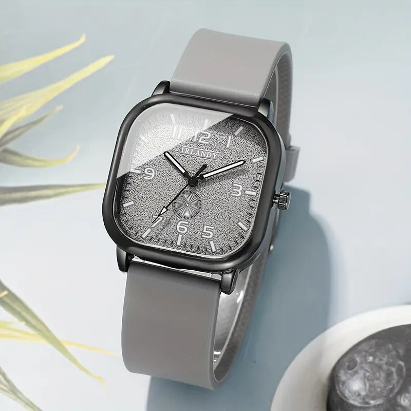 Stylish Men's Square Dial Quartz Watch
