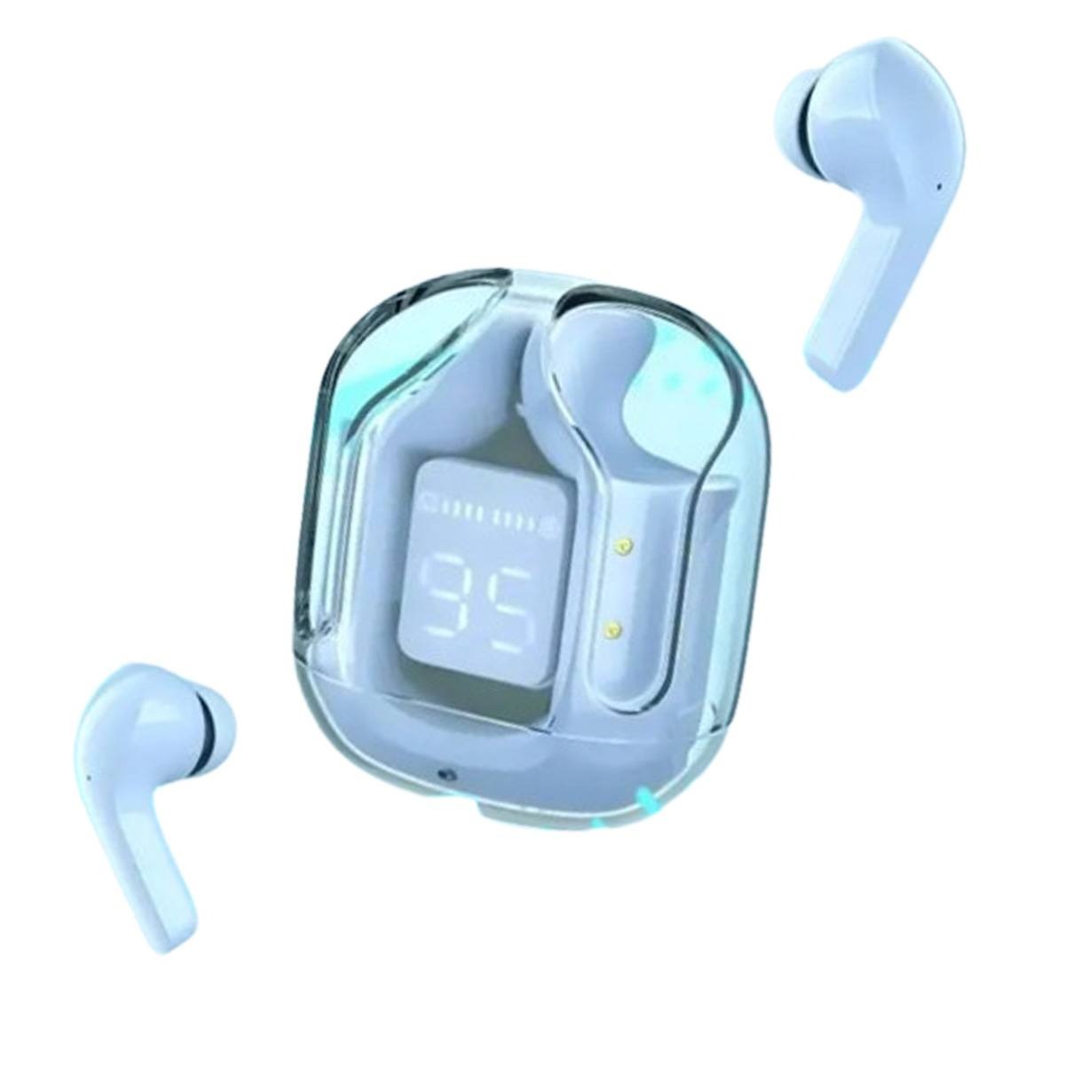 Air 31 TWS Wireless Earbuds – Transparent Bluetooth Earbuds, Airpods Style, Noise-Canceling, Premium Sound Quality with Free Pouch & Lanyard