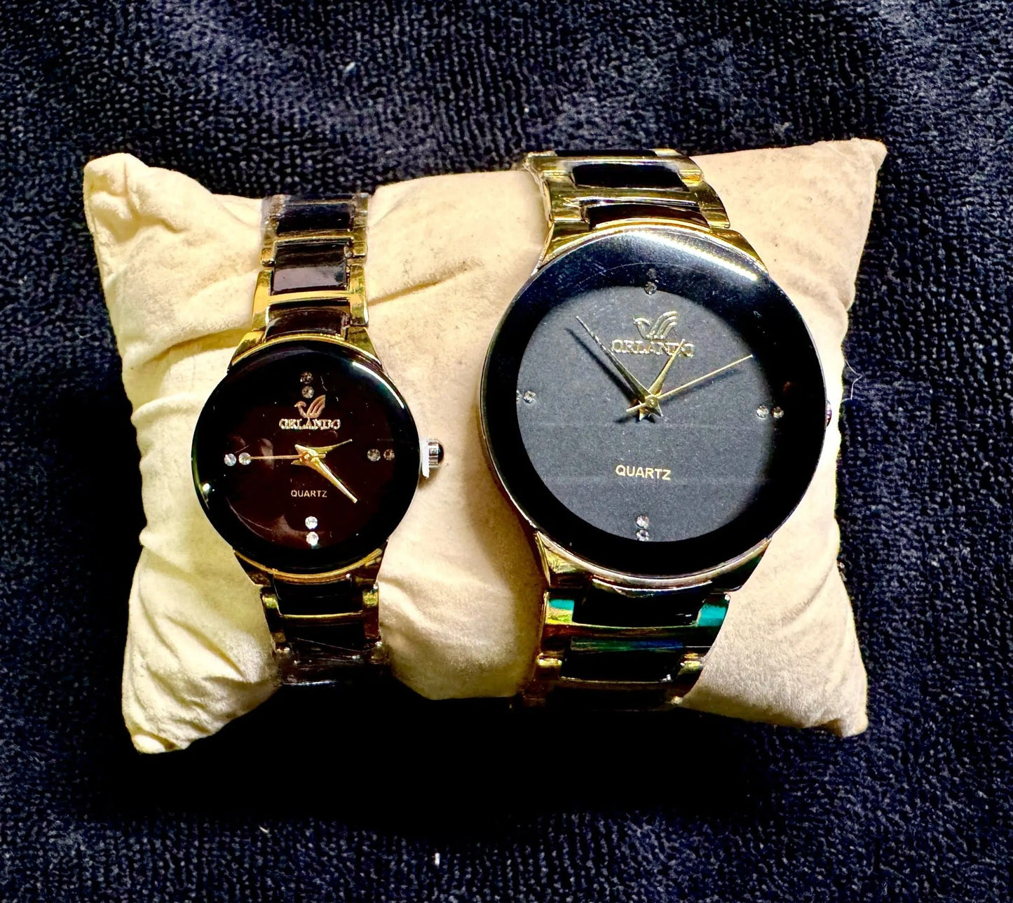 2PCS Couple's Watches Fashion Stainless Steel Band Women's Quartz Watch Men Business Wristwatches