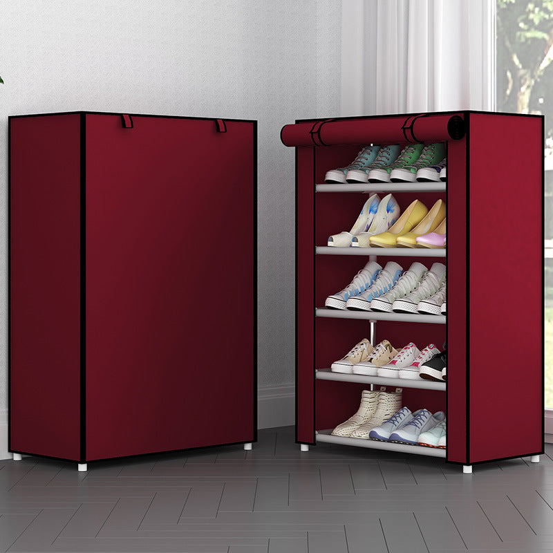 6-layer Cabinet Shoes Organizer With Dust Proof Cover