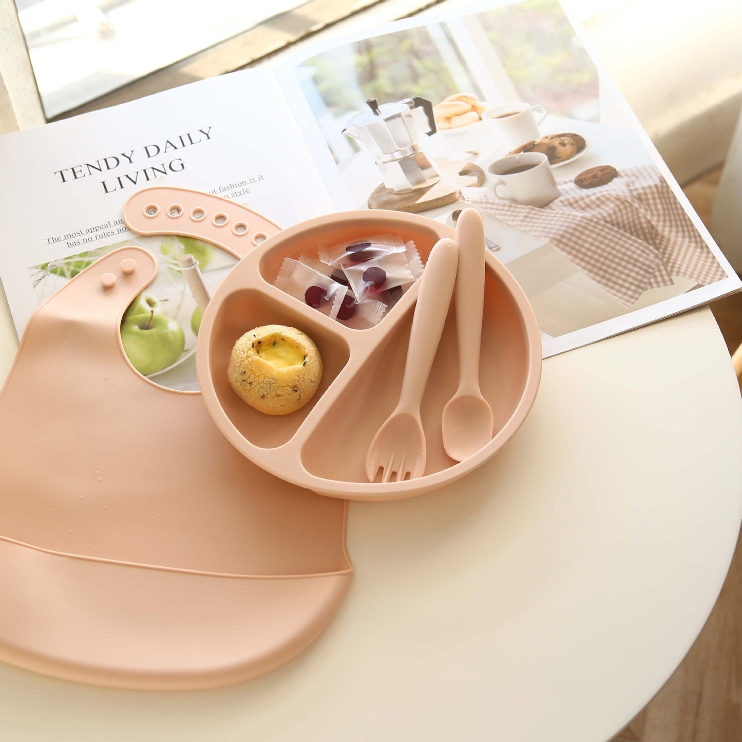 4pcs Silicone Baby Feeding Set