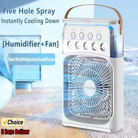 3 In 1 Fan AIr Conditioner Household Small Air Cooler LED Night Light Portable Air Adjustment Fan Office Home Fan New