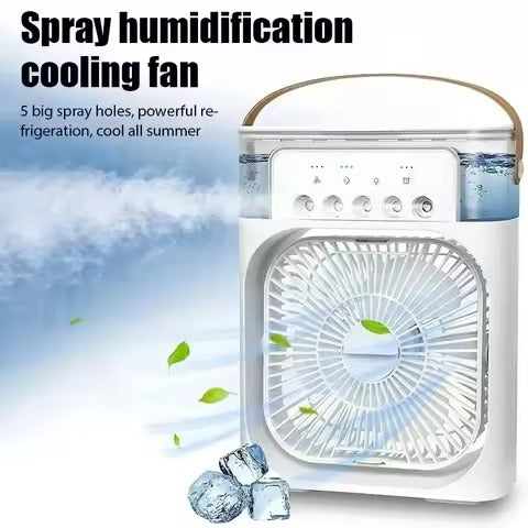 3 In 1 Fan AIr Conditioner Household Small Air Cooler LED Night Light Portable Air Adjustment Fan Office Home Fan New