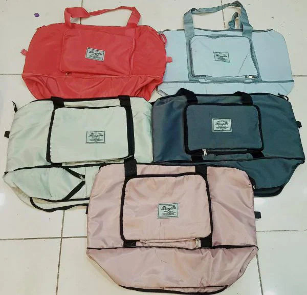 Women Travel Foldable Shoulder Bag Patchwork