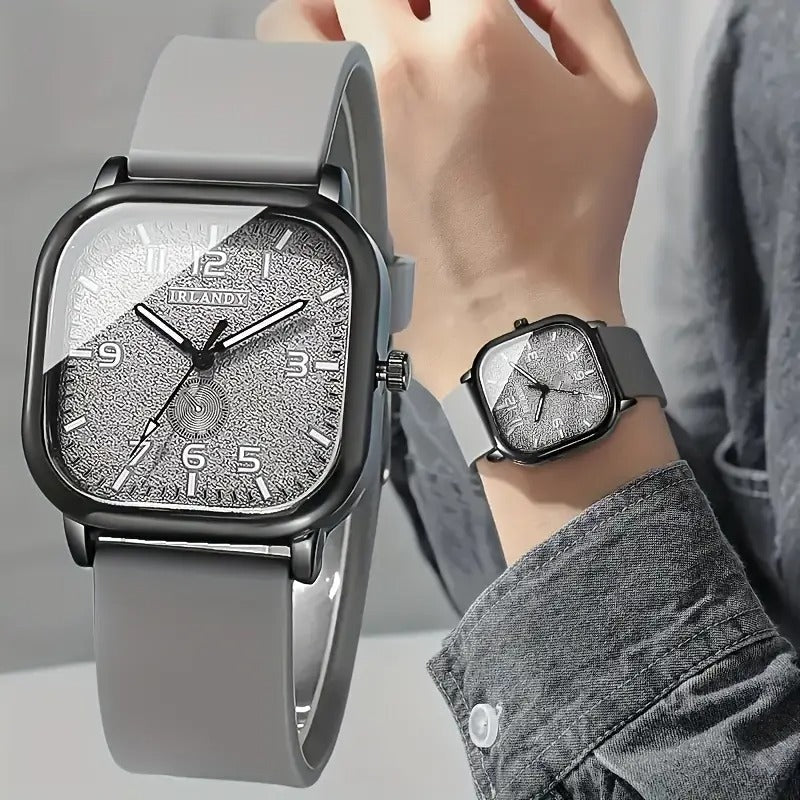 Stylish Men's Square Dial Quartz Watch