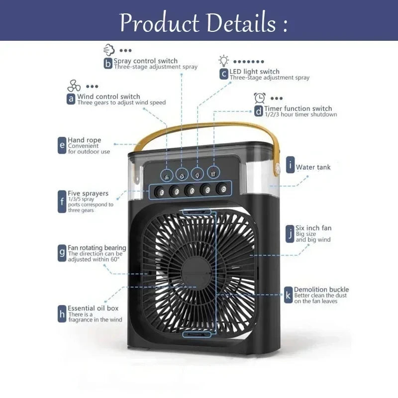 3 In 1 New Fan AIr Conditioner Household Small Air Cooler