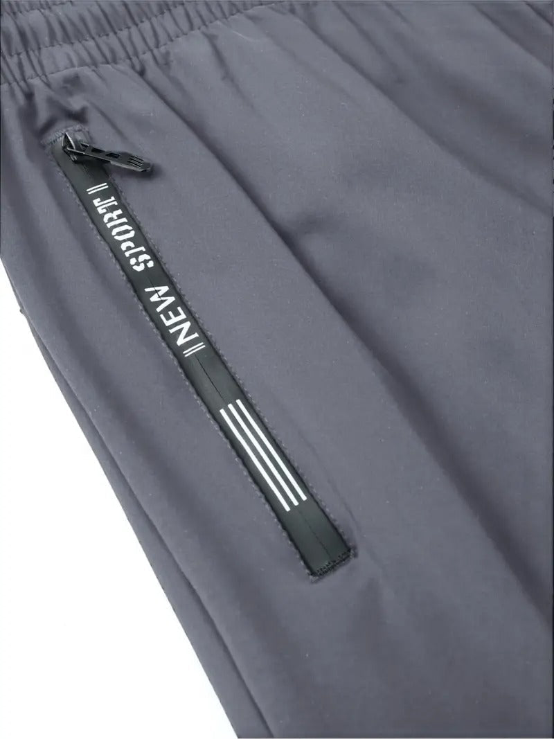 Unisex Quick-Dry Joggers with Elastic Waistband & Side Pockets - Breathable, Stretchy Casual Pants for Men and Women