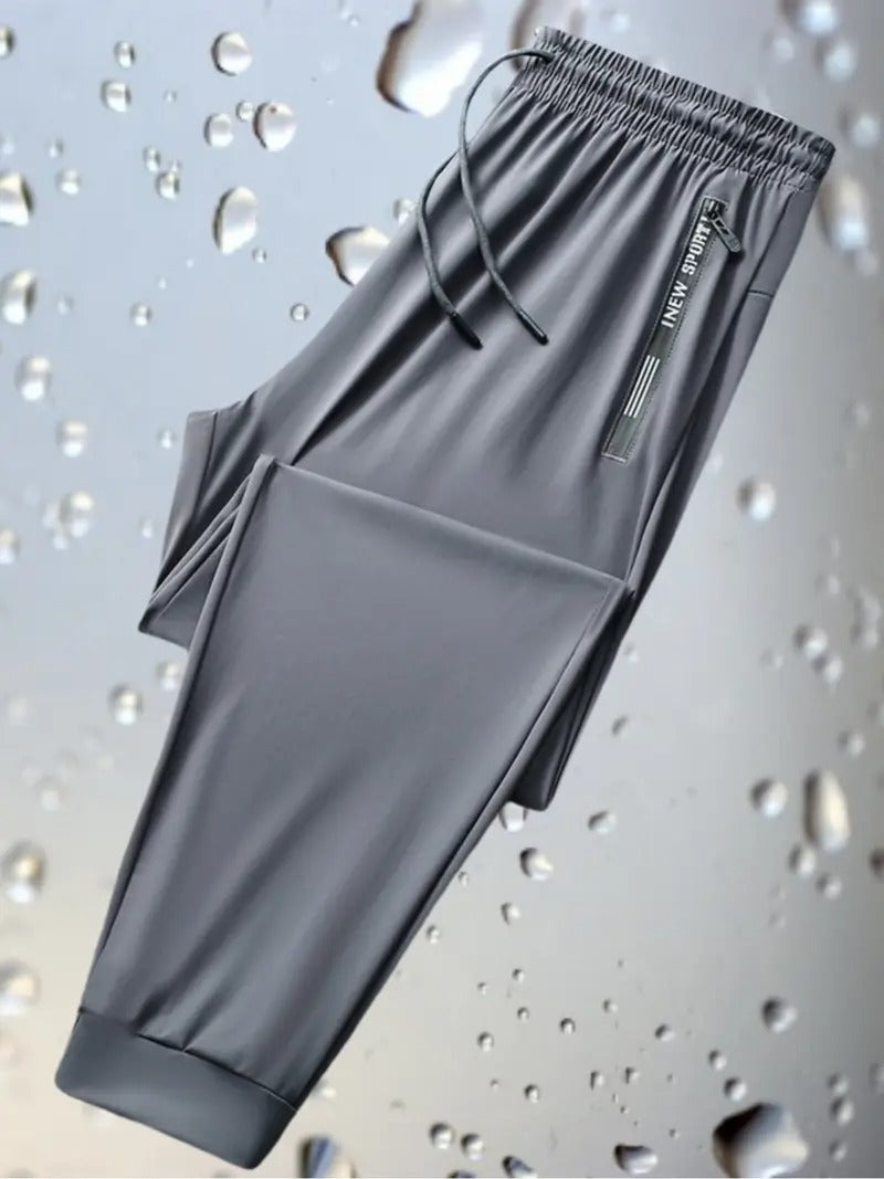 Unisex Quick-Dry Joggers with Elastic Waistband & Side Pockets - Breathable, Stretchy Casual Pants for Men and Women