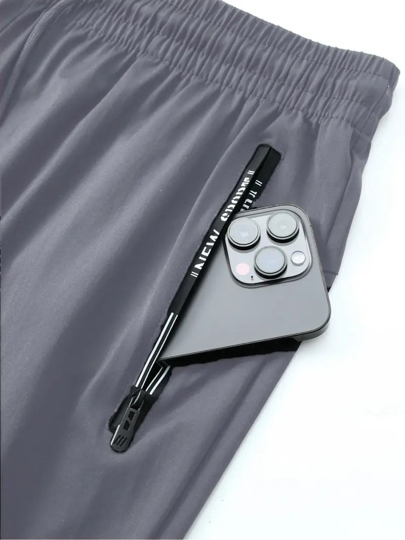 Unisex Quick-Dry Joggers with Elastic Waistband & Side Pockets - Breathable, Stretchy Casual Pants for Men and Women