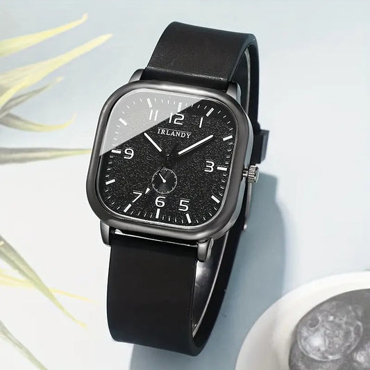 Stylish Men's Square Dial Quartz Watch