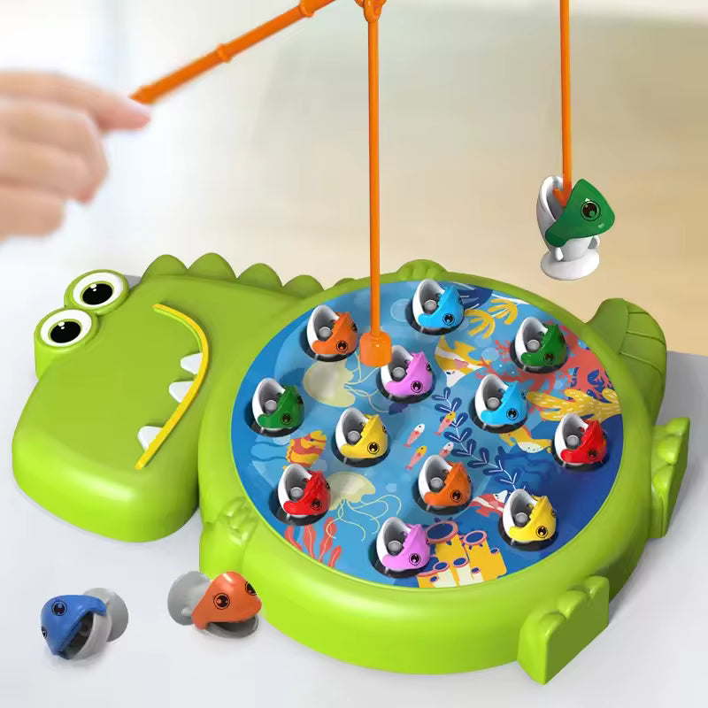 Dinosaur Simple Magnetic Fishing Toys Play Rod Game