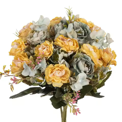 10 Heads Rose Bouquet Artificial Flowers Western Rose