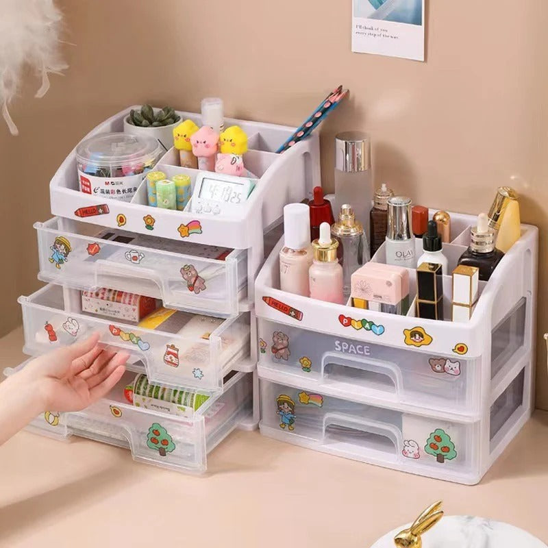 3-Drawer Desktop Cosmetic Storage Box