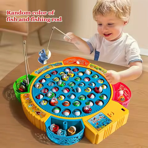 Dinosaur Simple Magnetic Fishing Toys Play Rod Game
