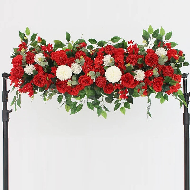 100cm Luxury White Rose Artificial Flower Row