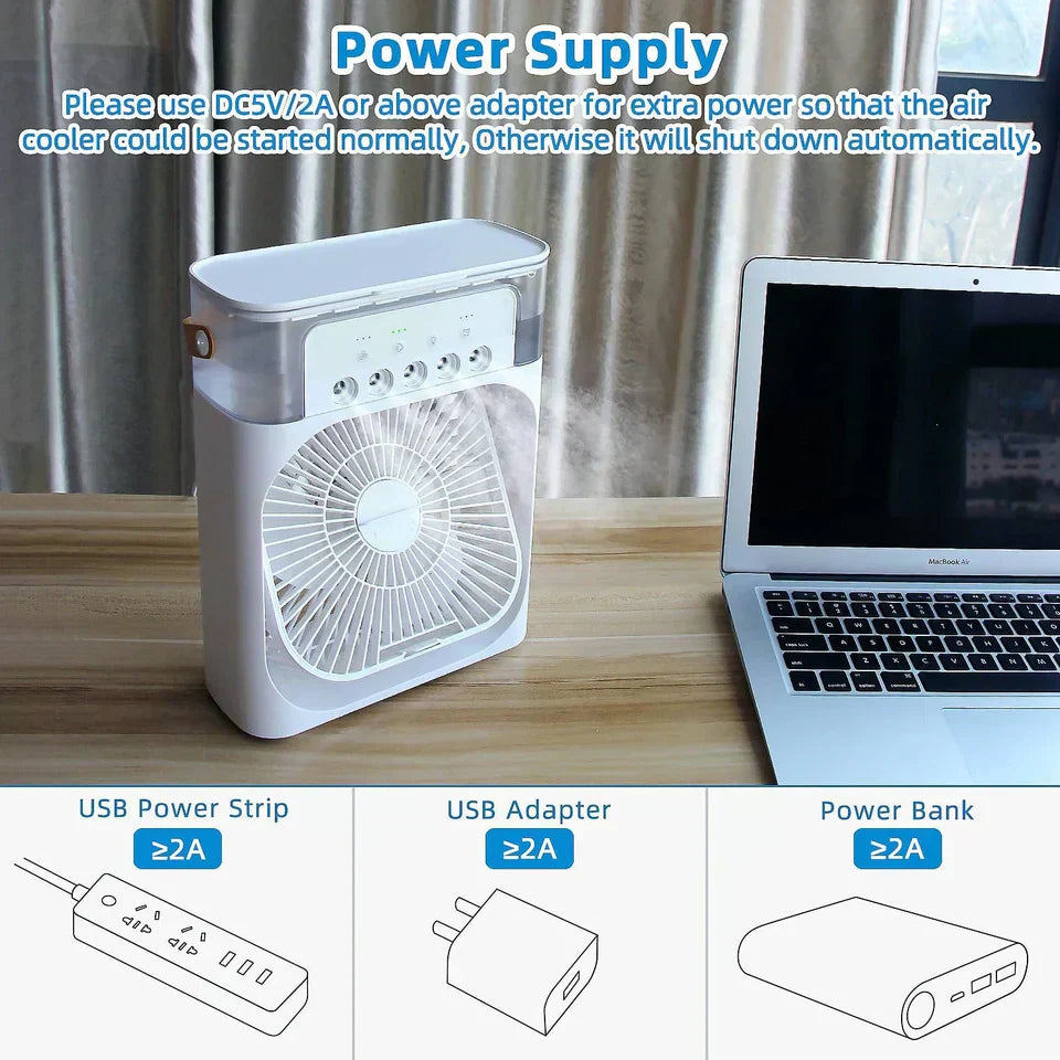 Portable Humidifier Air Cooling Conditioner Fan