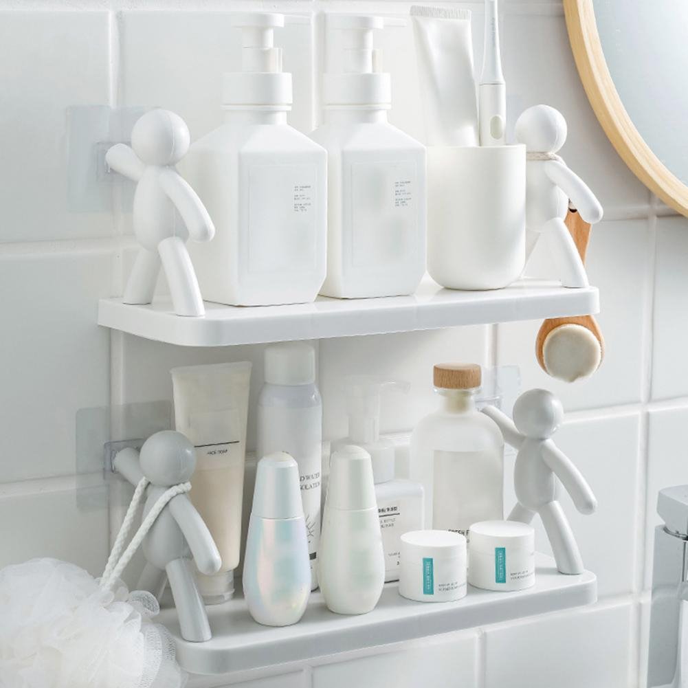 Self-adhesive Creative Kitchen Storage Wall-mounted Shelves.